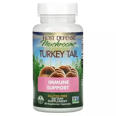 Гриб Трутовик різнокольоровий Fungi Perfecti Turkey Tail, 60 вегетаріанських капсул