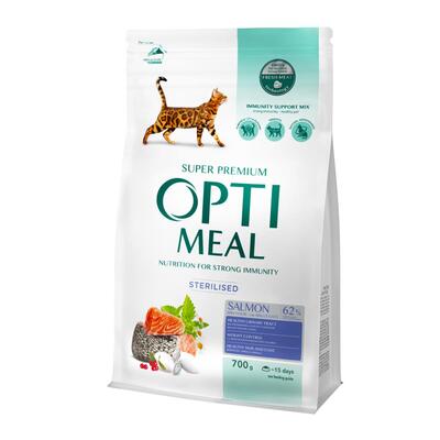 Корм сухой для стерилизованных кошек Optimeal лосось, 700 г