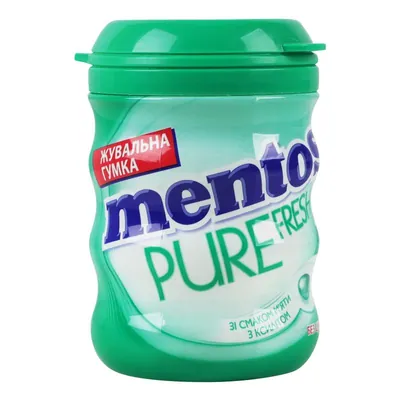 Жувальна гумка Mentos Pure Fresh з ксилітом зі смаком м'яти, 56 г
