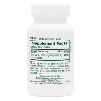 Вітамін А Nature's Plus Vitamin A 10000 МО, 90 таблеток