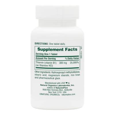 Вітамін В1 Nature's Plus Vitamin B1 300 мг, 90 таблеток