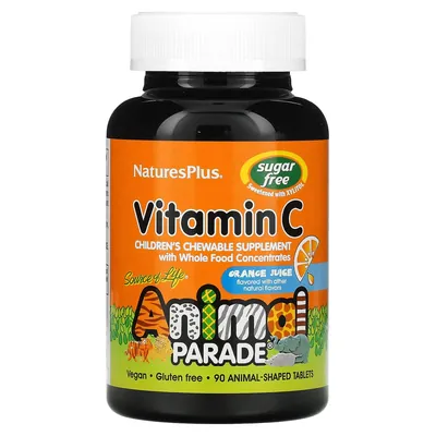 Вітамін С для дітей Nature's Plus Animal Parade Vitamin C без цукру, апельсин, 90 таблеток