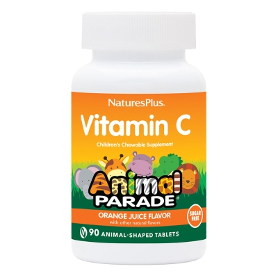 Витамин С для детей Nature's Plus Animal Parade Vitamin C без сахара, апельсин, 90 таблеток