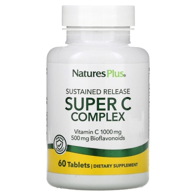 Витамин С с биофлавоноидами Nature's Plus Super C Complex 1000/500 мг, 60 таблеток