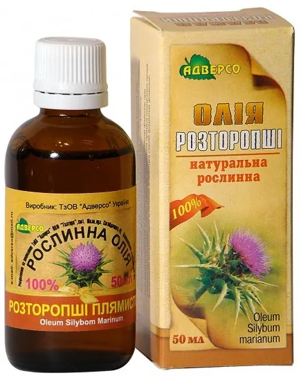 Рослинна олія Адверсо розторопші, 50 мл