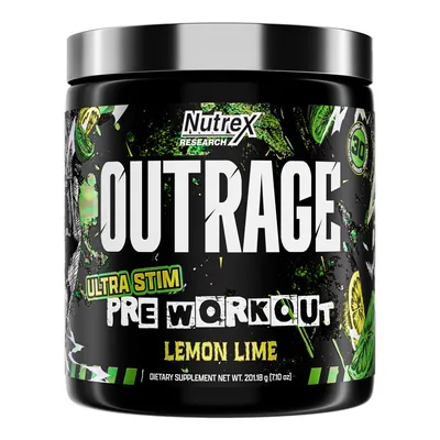 Передтренувальний комплекс Nutrex Research Outrage лимон-лайм, 30 порцій