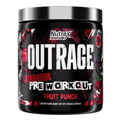 Передтренувальний комплекс Nutrex Research Outrage фруктовий пунш, 30 порцій