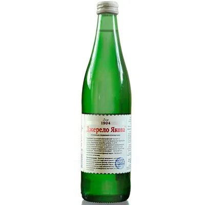 Вода мінеральна Джерело Якова слабогазована, скляна пляшка, 0,5 л