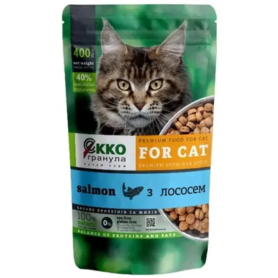 Корм сухий для котів Екко-Гранула Лосось, 400 г