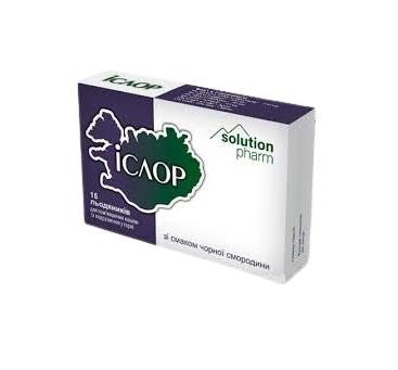 Ислор Solution Pharm леденцы со вкусом черной смородины №16