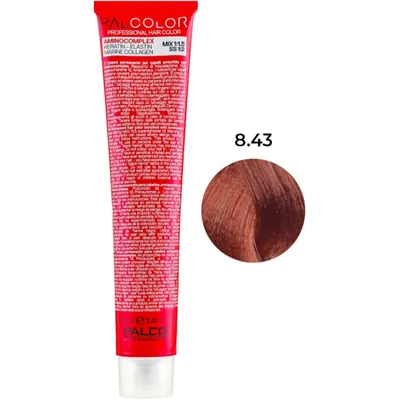 Крем-фарба для волосся Palco Professional Color № 8.43 блонд світлий мідно-золотистий, 100 мл