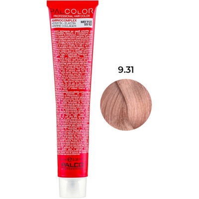 Крем-краска для волос Palco Professional Color № 9.31 блонд экстра-светлый пепельный золотистый, 100 мл