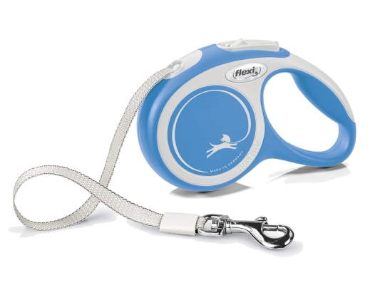Поводок-рулетка Trixie 213302 Flexi New COMFORT, синяя (лента) XS 3 м, до 12 кг