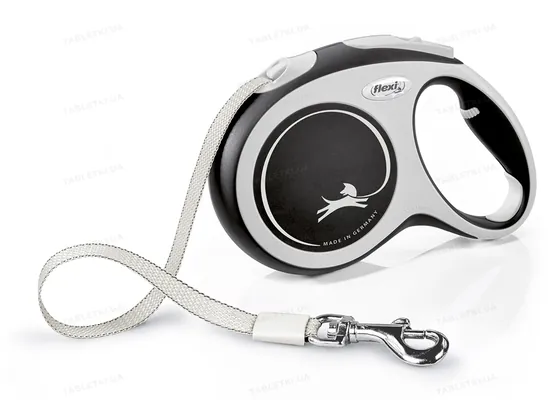 Повідець-рулетка Trixie 213601 Flexi New COMFORT, чорна (стрічка) L 5 м, до 12 кг