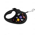 Повідець-рулетка для собак Collar WAUDOG R-leash, до 25 кг, світловідбивна стрічка, розмір М, малюнок NASA, 5 м