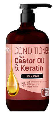 Кондционер для волос Bio Naturel Black Castor Oil & Keratin Ультравосстановление, 946 мл