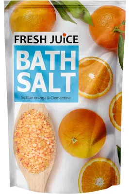 Сіль для ванн Fresh Juice Sicilian Orange & Clementine, дой-пак, 500 мл