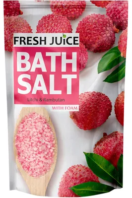 Сіль для ванн Fresh Juice Litchi & Rambutan з піною, дой-пак, 500 мл