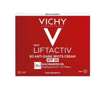 Крем-догляд для обличчя Vichy Liftactiv Pigment Specialist B3 SPF50 антивіковий для корекції пігментних плям та зморшок, 50 мл