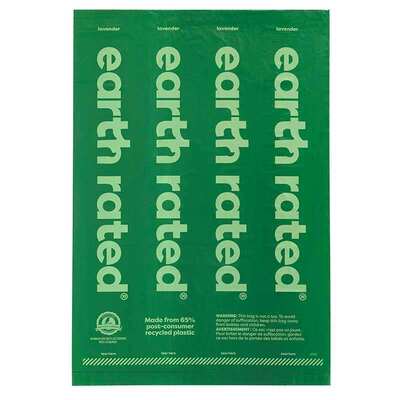Пакеты Earth Rated Poop Bags Lavender для уборки за собакой с ароматом лаванды, 120 штук