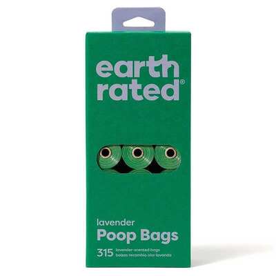 Пакеты Earth Rated Poop Bags Lavender для уборки за собакой с ароматом лаванды, 315 штук