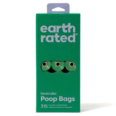 Пакети Earth Rated Poop Bags Lavender для прибирання за собакою з ароматом лаванди, 315 штук