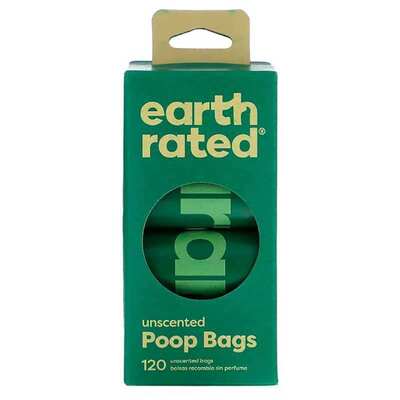 Пакеты Earth Rated Poop Bags для уборки за собакой без аромата, 120 штук