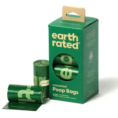 Пакети Earth Rated Poop Bags для прибирання за собакою без аромату, 120 штук