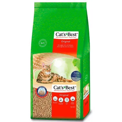 Наповнювач для котячого туалету Cat's Best Original деревний грудкуючий, 17,2 кг (40 л)