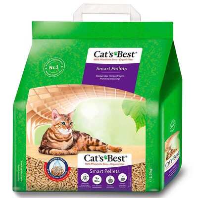 Наполнитель для кошачьего туалета Cat's Best Smart Pellets деревянный, 2,5 кг (5 л)