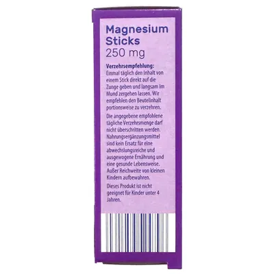 Магнезіум з вітаміном Е Vitalis Magnesium Sticks 250 мг зі смаком лісових ягід №20 в стіках