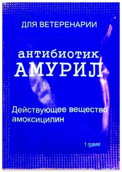 Амурил (ДЛЯ ЖИВОТНЫХ) порошок для перорального применения, 1 г