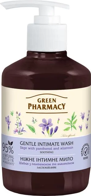 Мило рідке для інтимної гігієни Green Pharmacy Шавлія заспокійливе, 370 мл