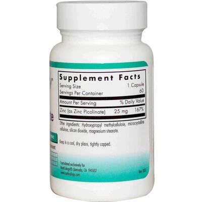 Цинк пиколинат Nutricology Zinc Picolinate, 60 капсул