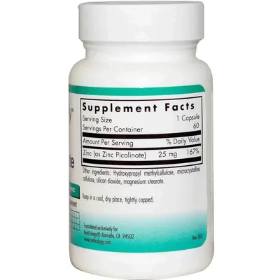 Цинк піколінат Nutricology Zinc Picolinate, 60 капсул