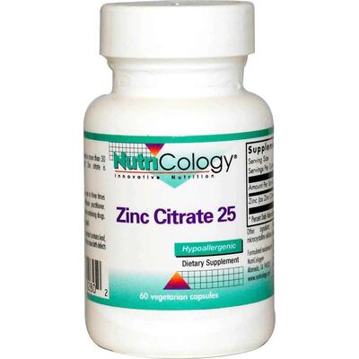 Цинк цитрат Nutricology Zinc Citrate капсулы по 25 мг №60