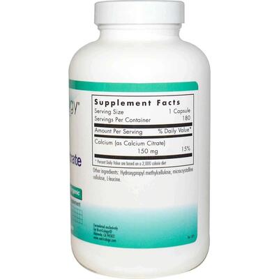 Кальция цитрат Nutricology Calcium Citrate, 180 капсул