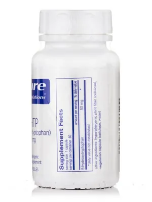 5-HTP Pure Encapsulations 5-HTP (5-гідрокситриптофан) 50 мг, 60 капсул