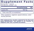 L-лізин Pure Encapsulations L-Lysine, 270 капсул