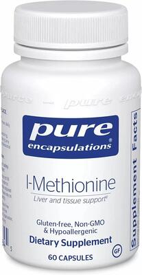 L-метионин Pure Encapsulations L-Methionine, 60 капсул