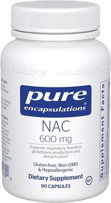 N-ацетилцистеин Pure Encapsulations NAC 600 мг, 90 капсул