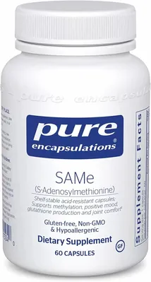 S-аденозилметионин Pure Encapsulations SAMe (S-Adenosylmethionine), 60 капсул