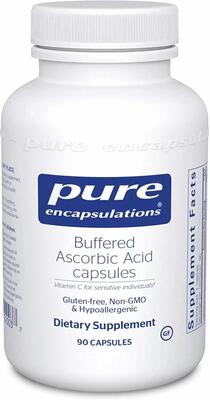Аскорбиновая кислота Pure Encapsulations Buffered Ascorbic Acid буферизированная, 90 капсул