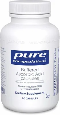 Аскорбінова кислота Pure Encapsulations Buffered Ascorbic Acid буферизована, 90 капсул