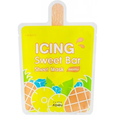 Маска тканинна для обличчя A'pieu Icing Sweet Bar Pineapple з екстрактом ананасу, 21 г
