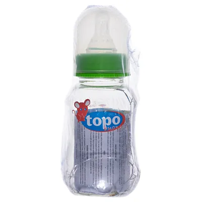 Пляшечка для годування TOPO BUONO GT160 із силіконовою соскою ST1 без ручок, 120 мл