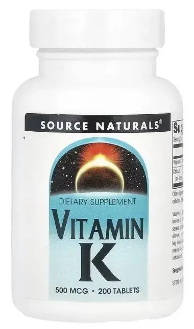 Вітамін К Source Naturals Vitamin K 500 мкг, 200 таблеток