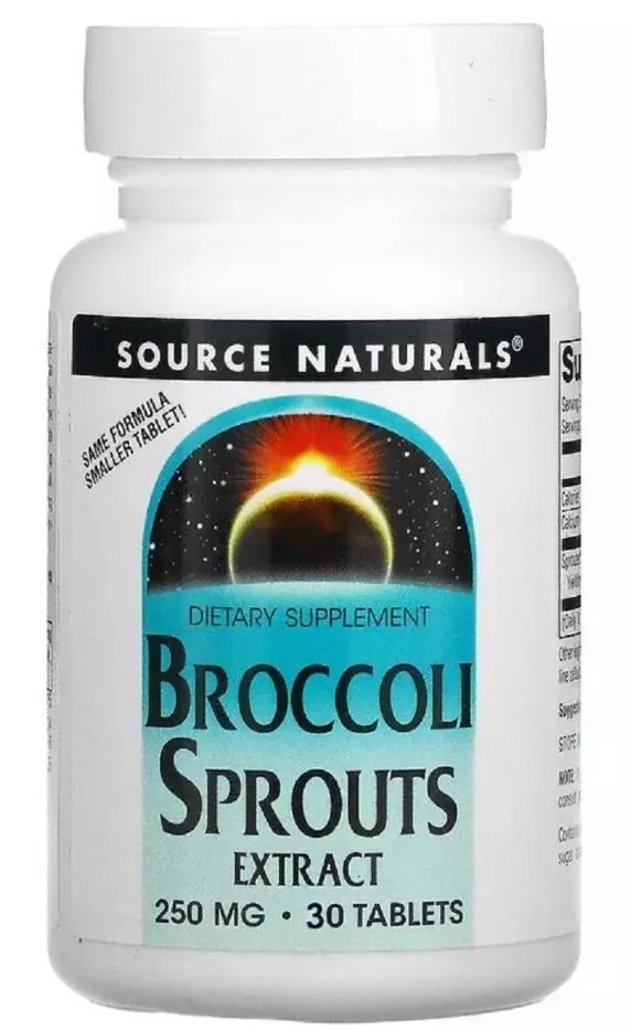 Экстракт брокколи Source Naturals Broccoli Sprouts Extract, 30 таблеток