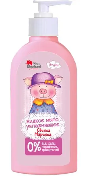 Мило Pink Elephant рідке дитяче зволожуюче, Свинка Маринка, 250 мл