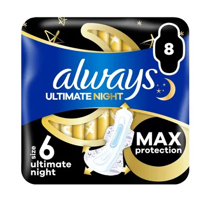 Прокладки гігієнічні Always Ultimate Night, 9 крапель, 6 розмір, 8 шт